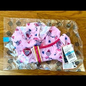 NWT: Andy & Evan one piece flamingo swimsuit, size 3T.